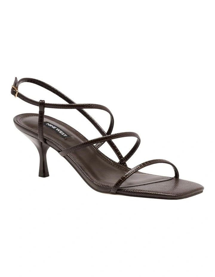 Hindy Heeled Sandal in Brown image 2