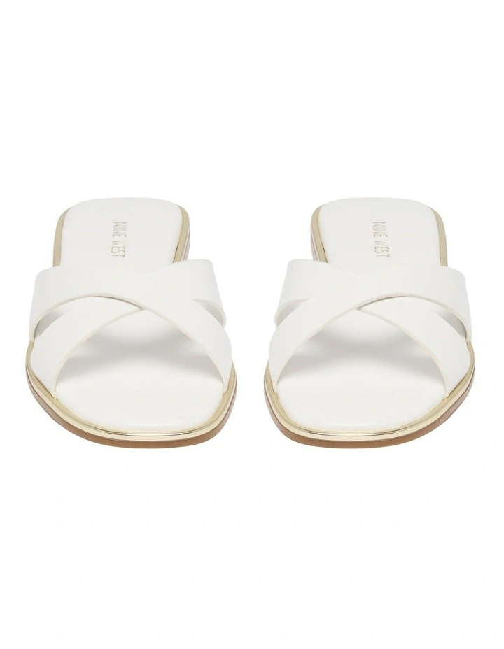 Eden Slip-on Sandal in White image 3