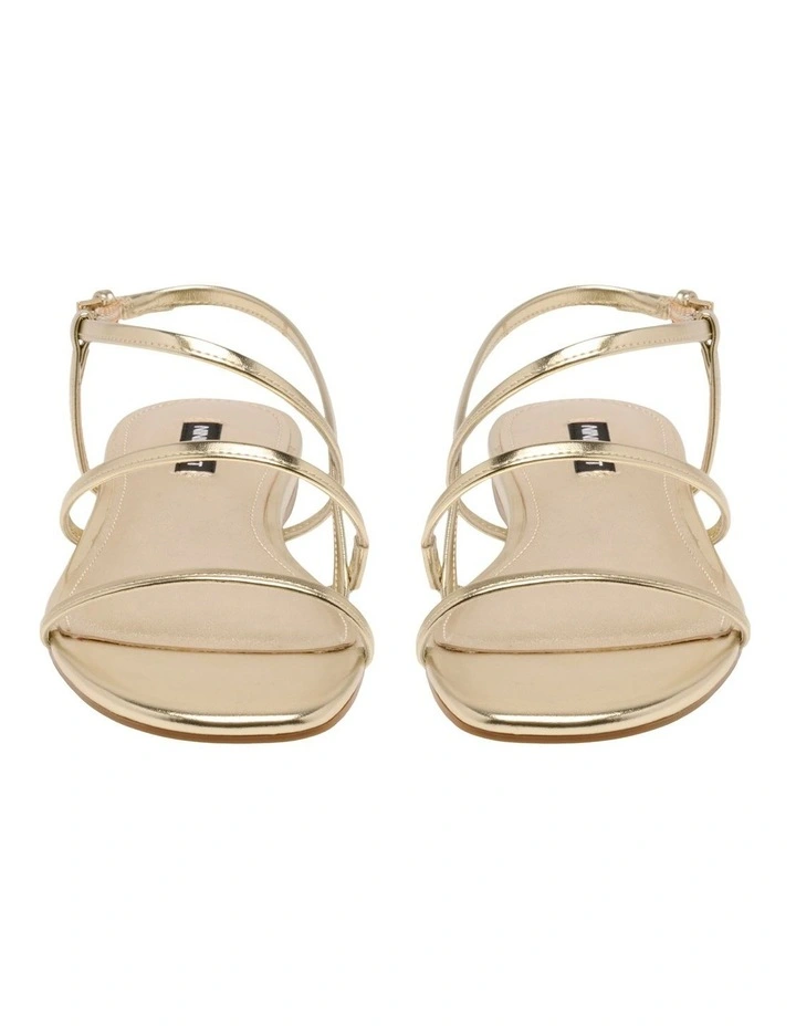 Annmarie Flat Sandal in Gold image 3