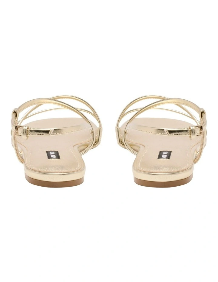 Annmarie Flat Sandal in Gold image 4