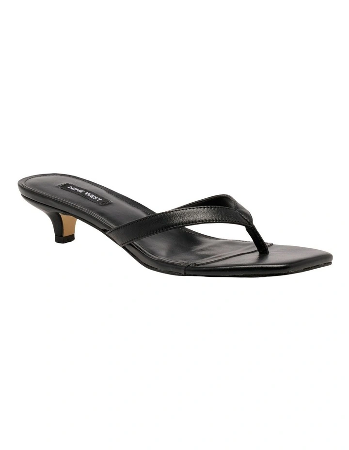 Cassa Heeled Sandal in Black image 2
