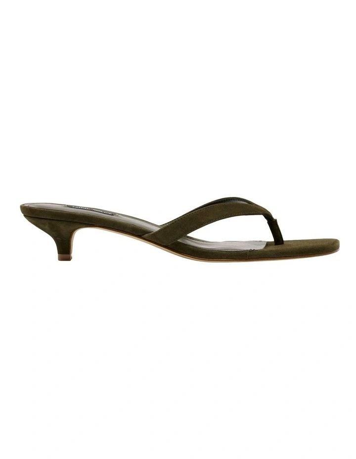 Cassa Heeled Sandal in Dark Green image 1