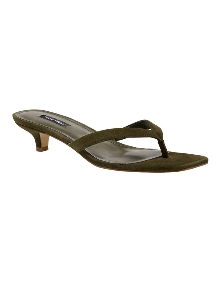 Cassa Heeled Sandal in Dark Green image 2