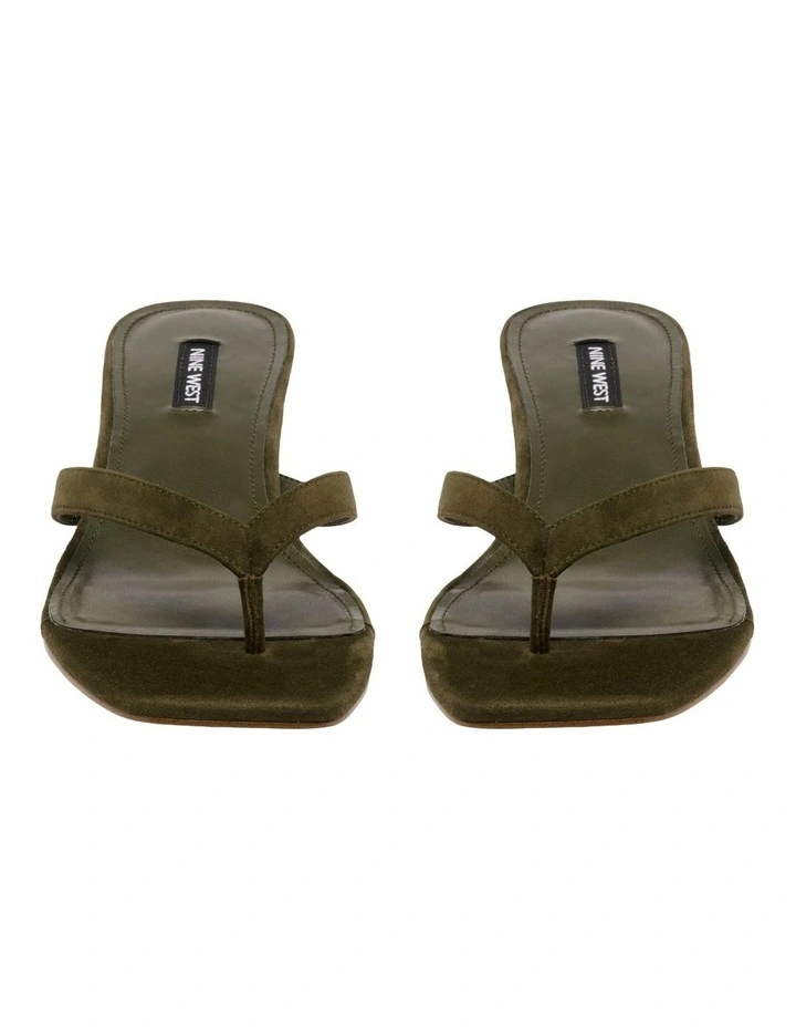 Cassa Heeled Sandal in Dark Green image 3