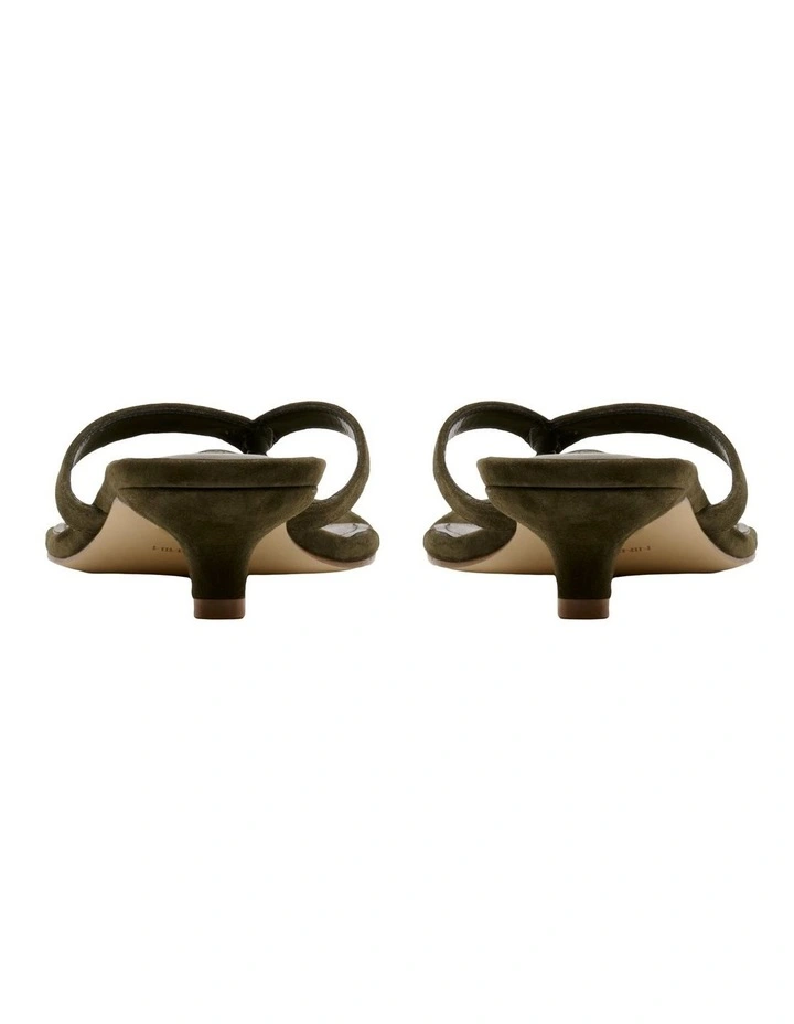 Cassa Heeled Sandal in Dark Green image 4