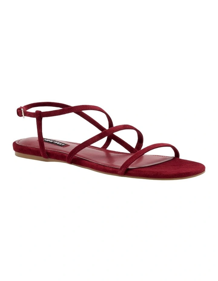 Annmarie Flat Sandal in Wine image 2