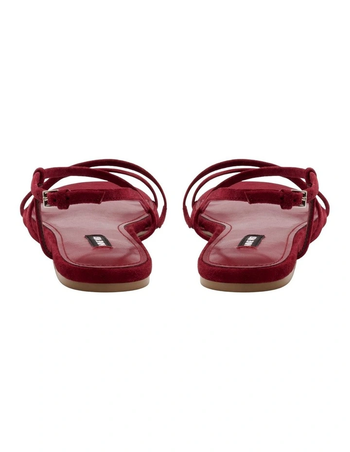 Annmarie Flat Sandal in Wine image 4