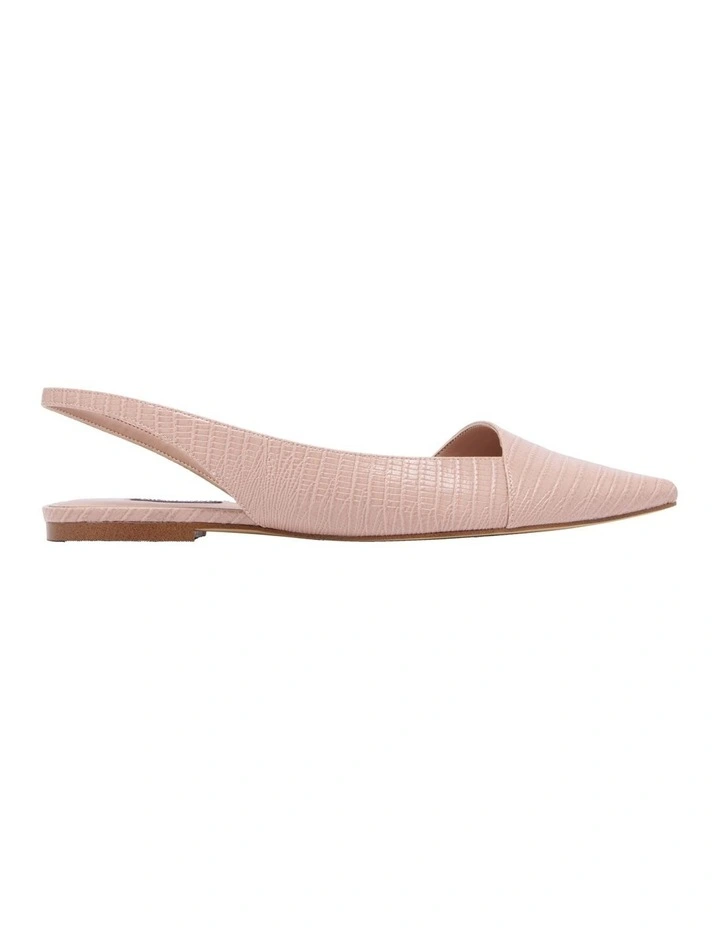 Beads Ballet Flat Shoe In Light Pink image 1
