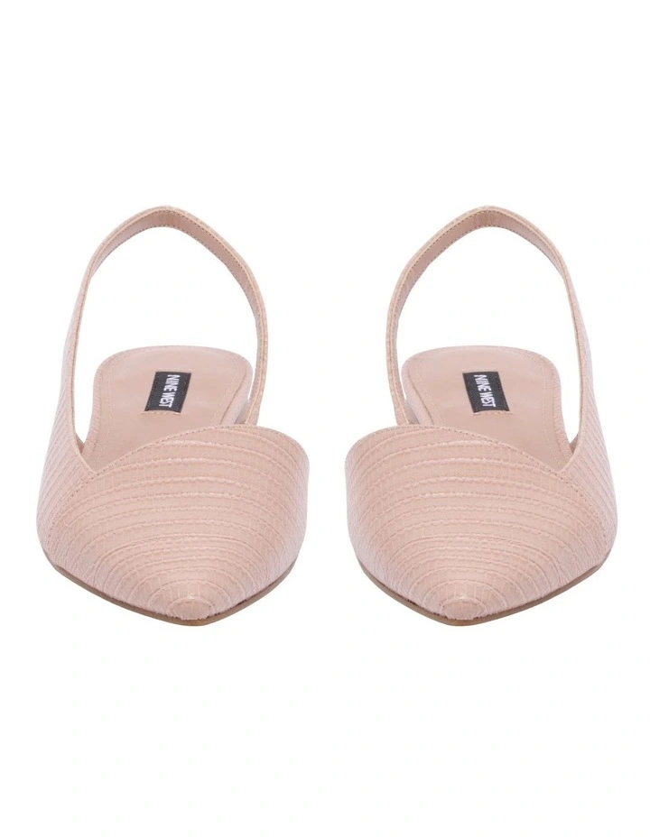 Beads Ballet Flat Shoe In Light Pink image 3
