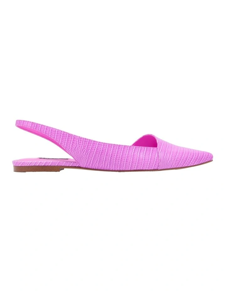 Beads Ballet Flat Shoe In Magenta image 1