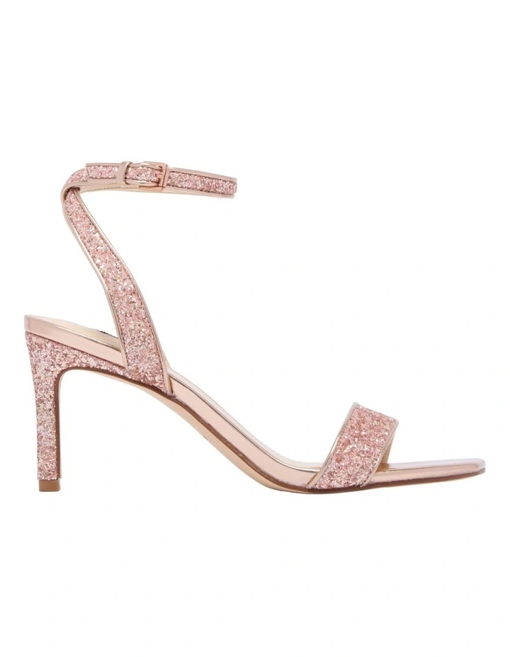 Handle Glitter Sandal In Rose image 1
