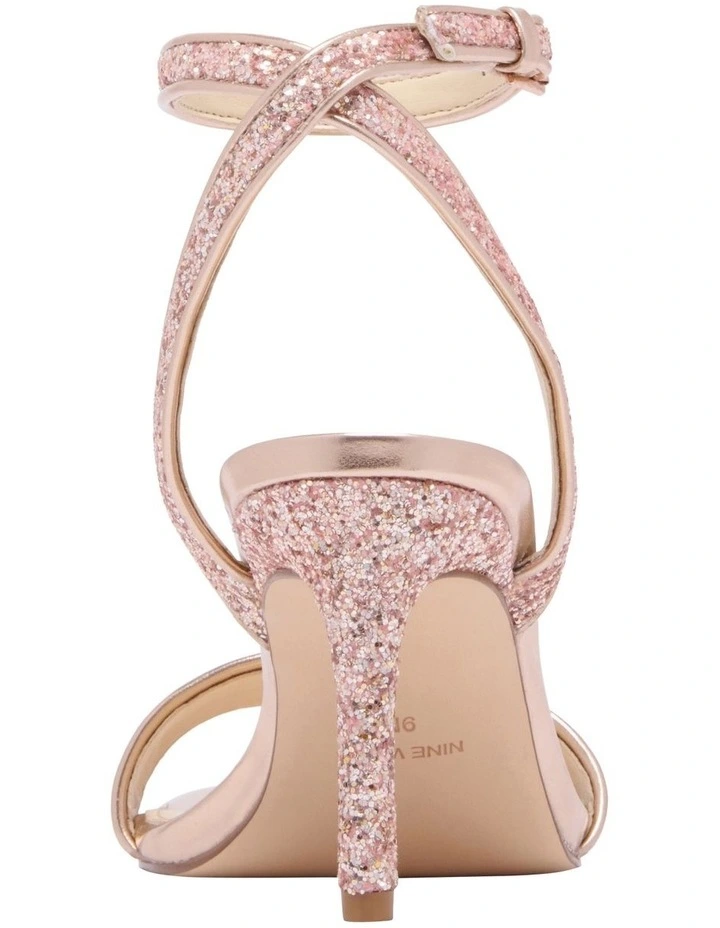 Handle Glitter Sandal In Rose image 4