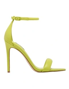 Teeya Heeled Sandal In Lime Green