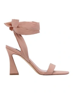Kelsie Tie-Up Sandals in Light Pink