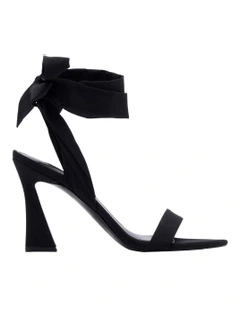 Kelsie Tie-Up Sandals in Black