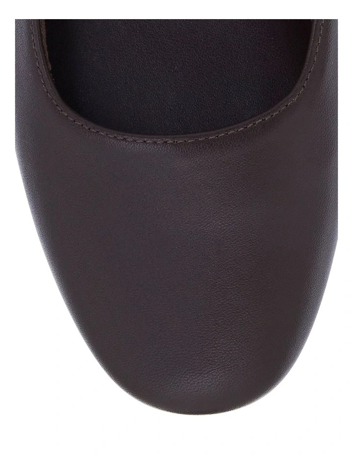 Colby Flat Shoes in Chocolate Leather image 4
