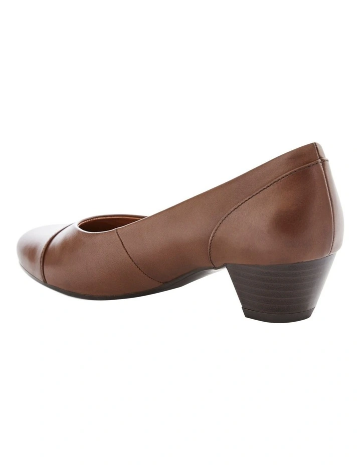 Acton Heeled Shoes in Brown Leather image 3