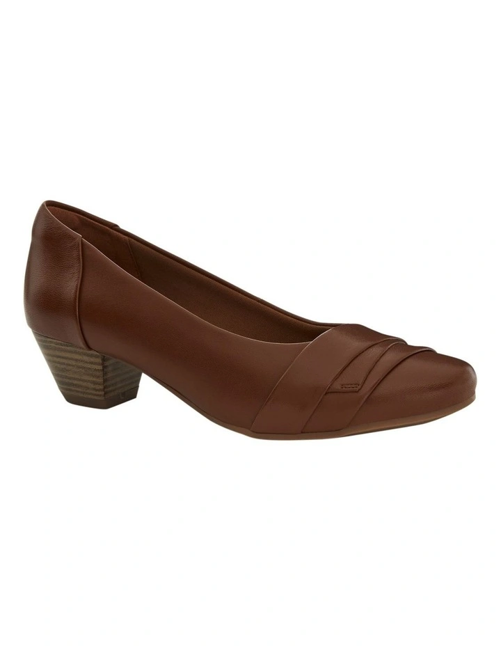 Adler Heeled Shoes in Mid Brown Leather image 2
