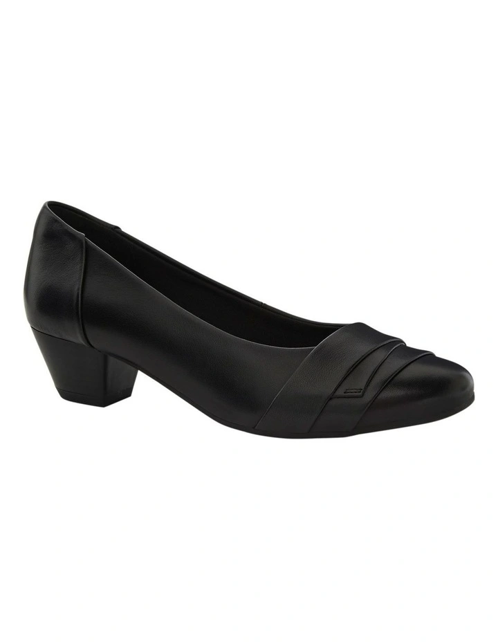 Adler Heeled Leather Shoes in Black image 3
