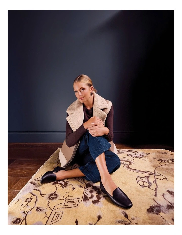 Castle Flat Shoes in Black Glove image 2