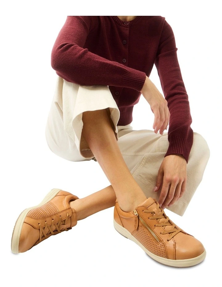 Normandy Leather Sneakers in Tan image 2