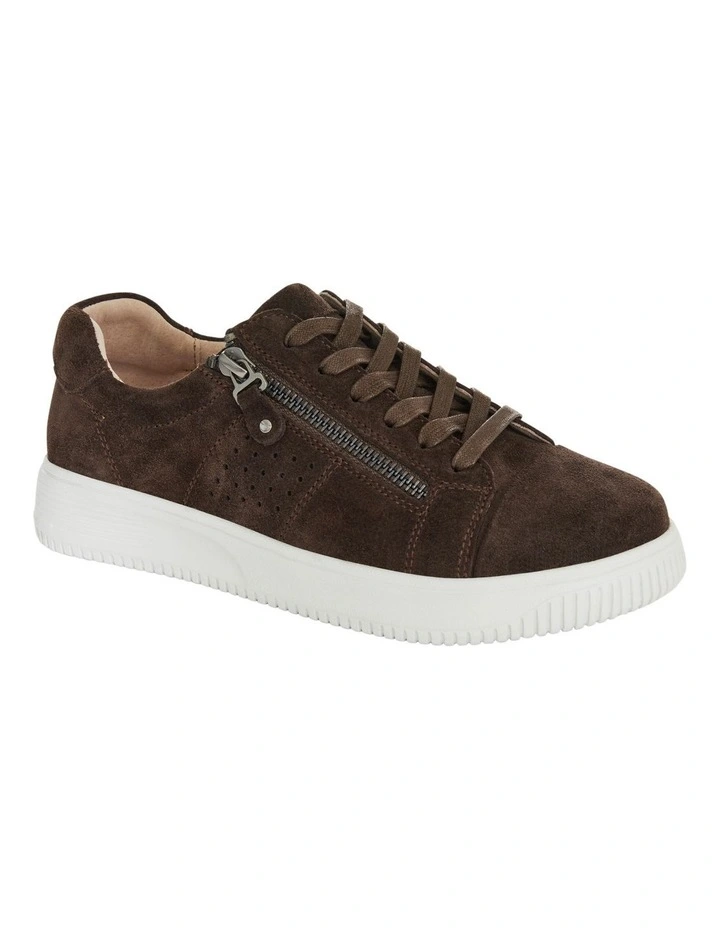 Novella Sneakers in Chocolate Suede image 2