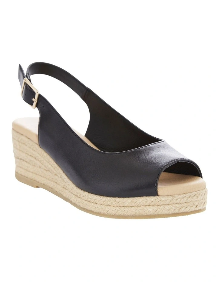 Belmont Sandals in Black Leather image 2