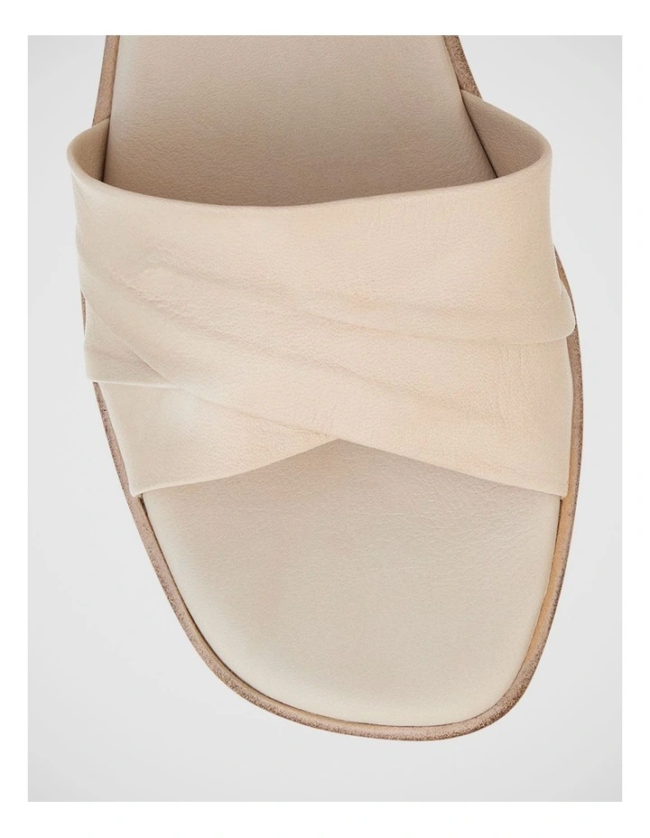 Celia Wedge Sandal in Nude Leather image 4