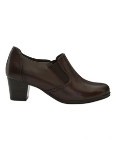Harris Shoes in Brown Leather  / Elastic