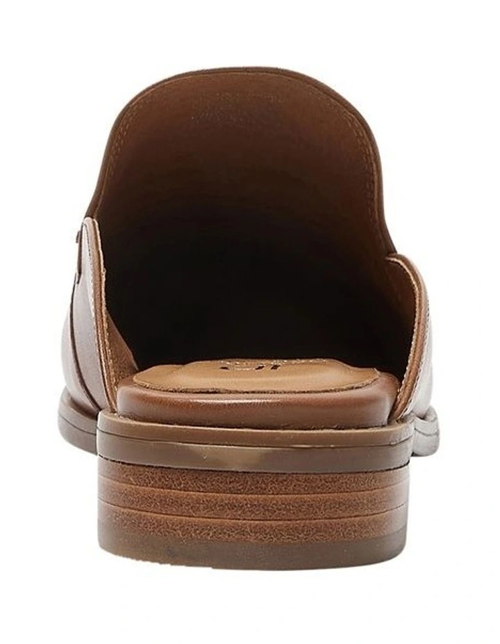 West Flat Leather Loafers in Mid Brown image 5