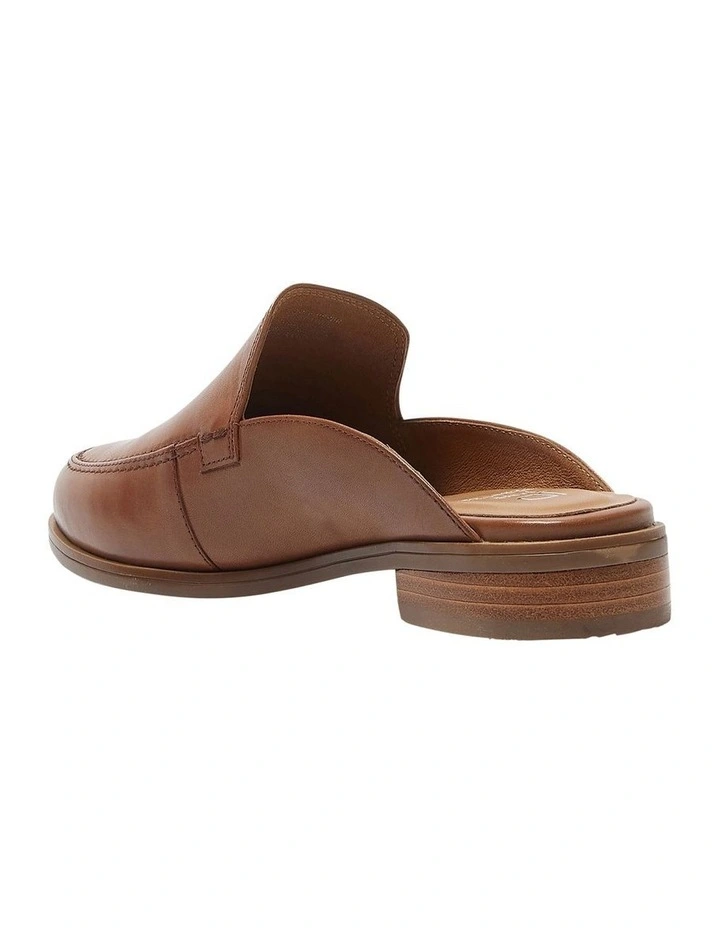 West Flat Leather Loafers in Mid Brown image 6