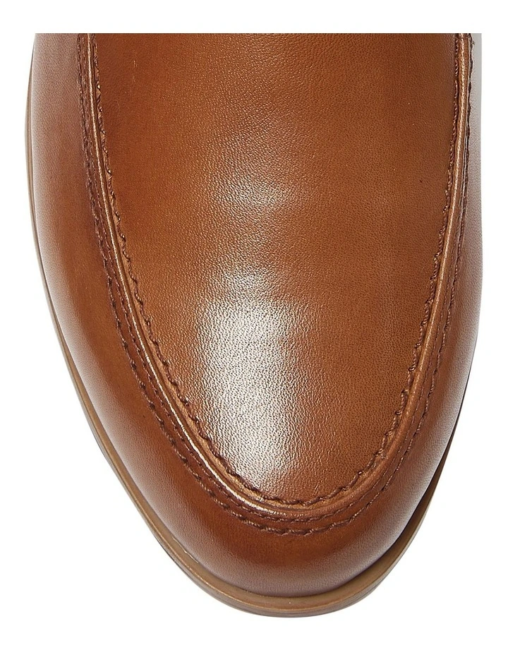 West Flat Leather Loafers in Mid Brown image 7