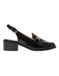 Elsa Heeled Shoes in Black Patent