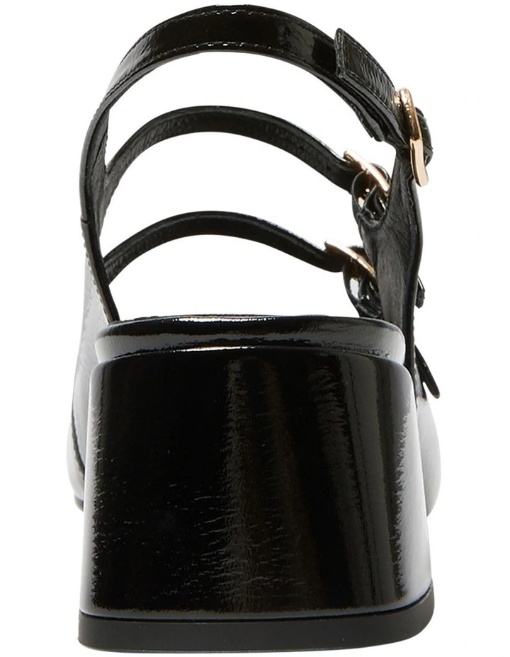 Louisa Leather Heeled Shoes in Black Patent image 5
