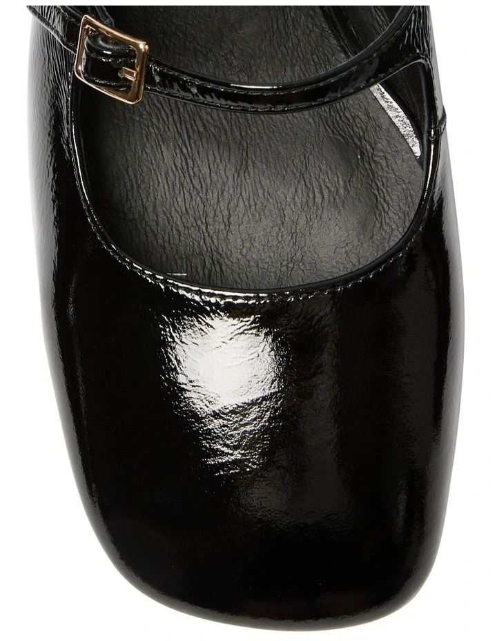 Louisa Leather Heeled Shoes in Black Patent image 7