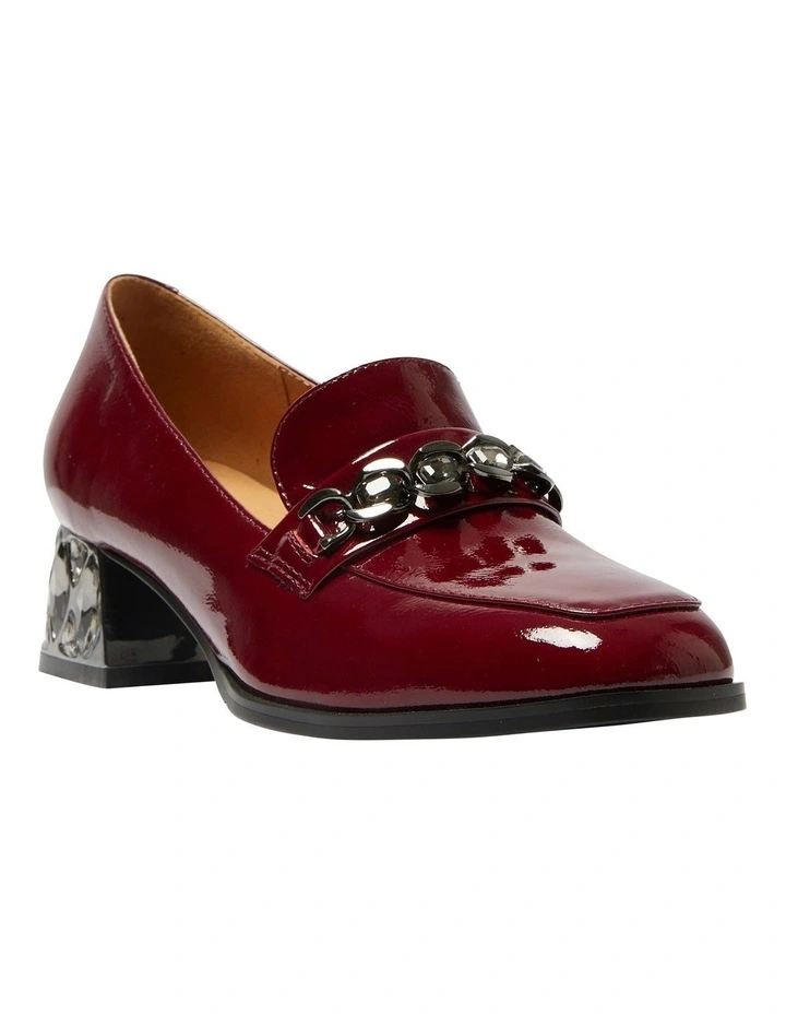 Dante Heeled Loafers in Red Patent Leather image 2