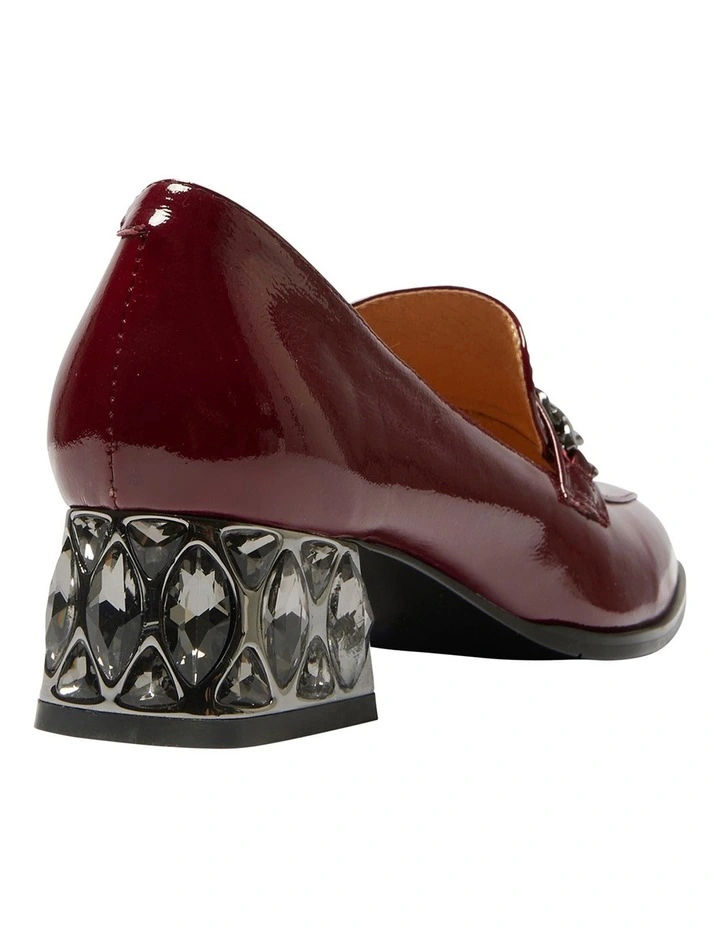 Dante Heeled Loafers in Red Patent Leather image 4