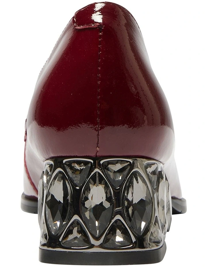 Dante Heeled Loafers in Red Patent Leather image 5