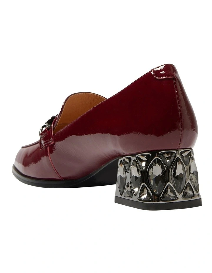 Dante Heeled Loafers in Red Patent Leather image 6