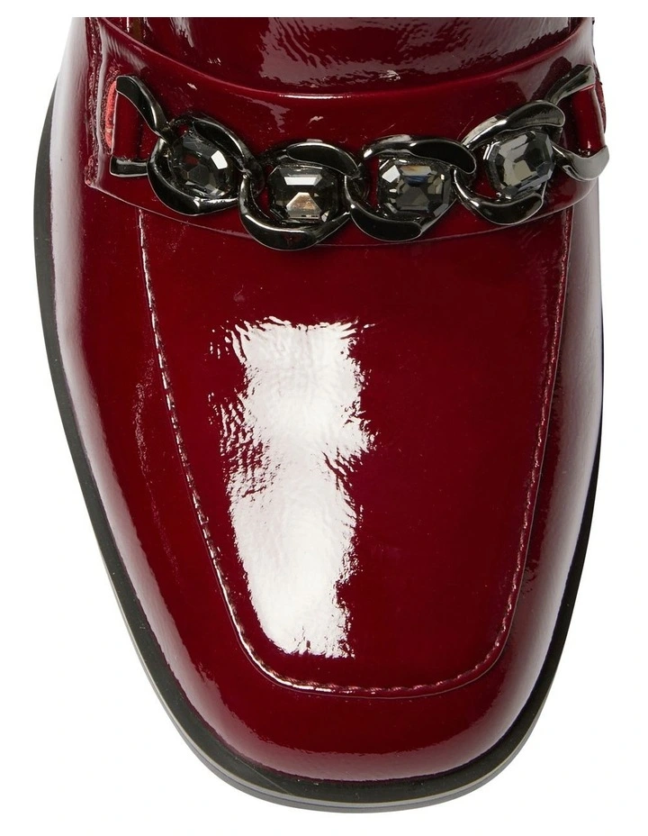 Dante Heeled Loafers in Red Patent Leather image 7
