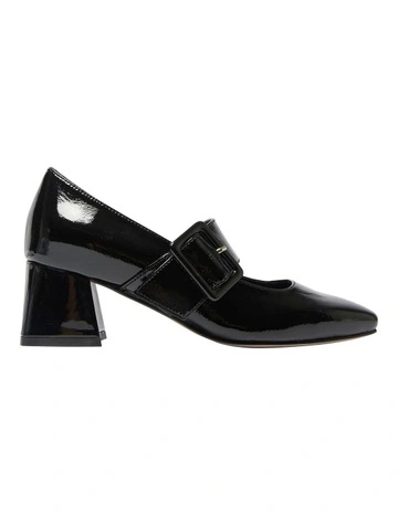 Olympia Heeled Shoes in Black Patent