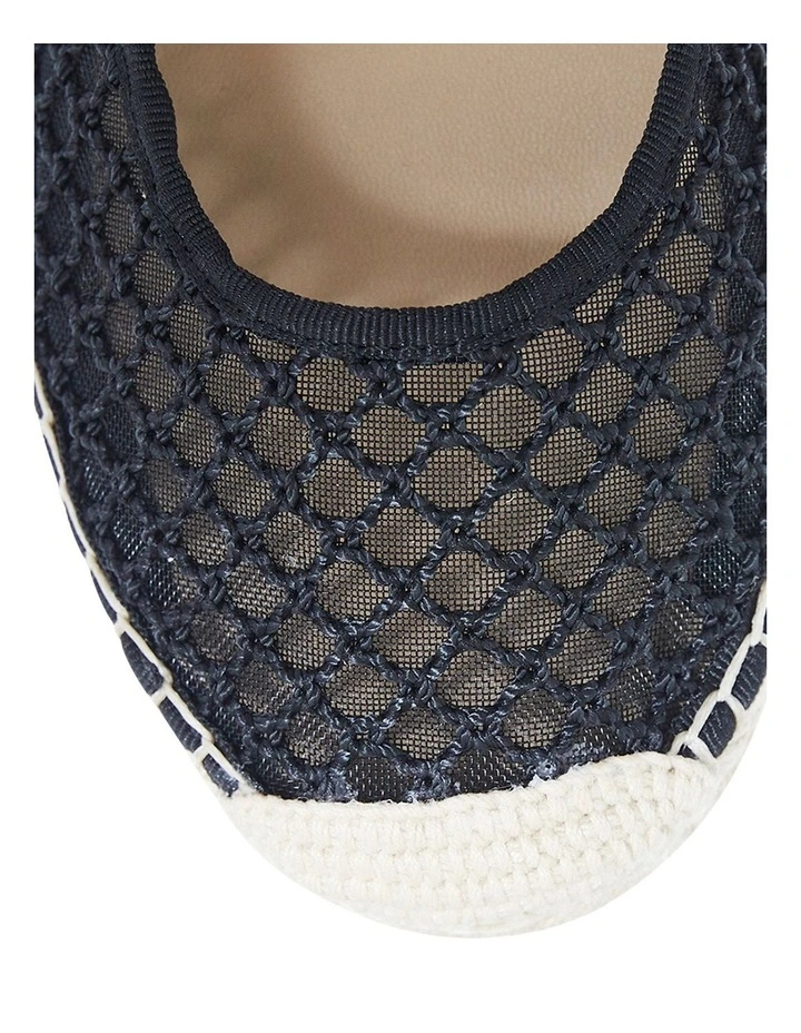 Portugal Flat Shoes in Black Mesh image 4