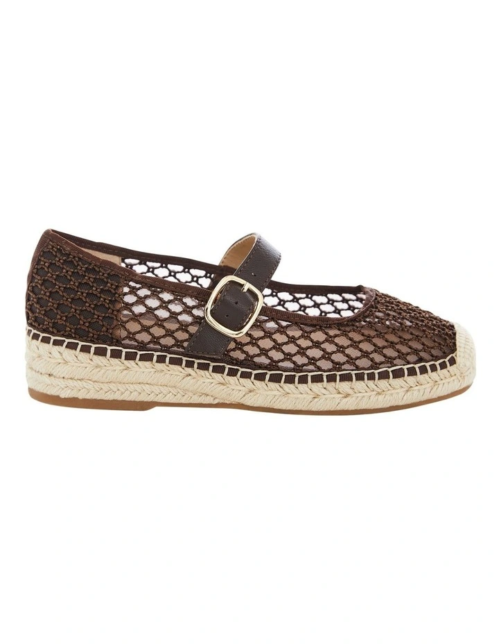 Portugal Flat Shoes in Chocolate Mesh image 1