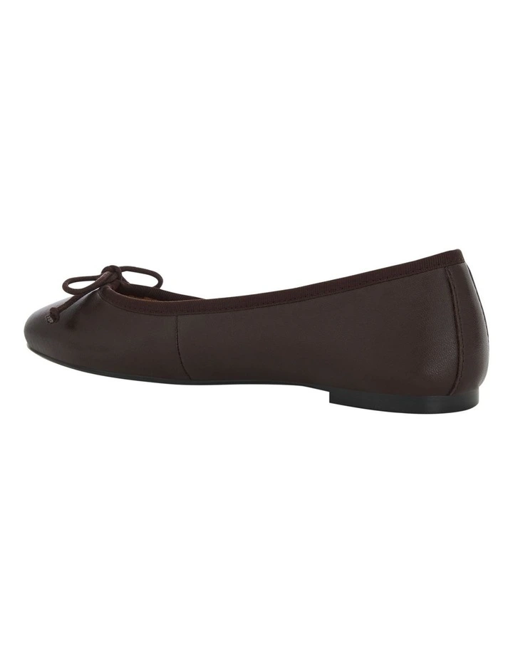 Fonteyn Ballet Flats in Chocolate Leather image 3