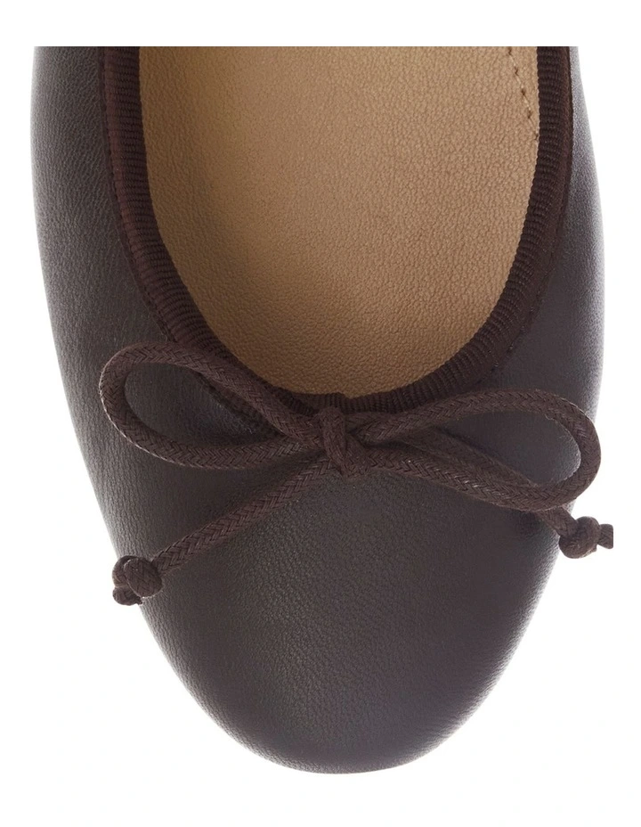 Fonteyn Ballet Flats in Chocolate Leather image 4