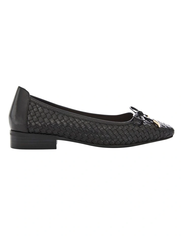 Frances Flat Shoes in Black Weave image 1