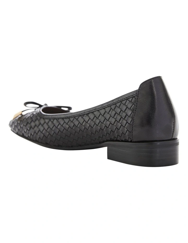 Frances Flat Shoes in Black Weave image 3