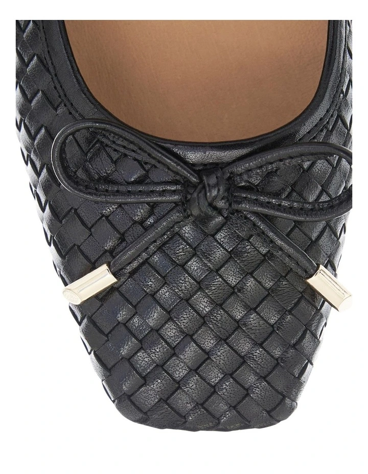 Frances Flat Shoes in Black Weave image 4
