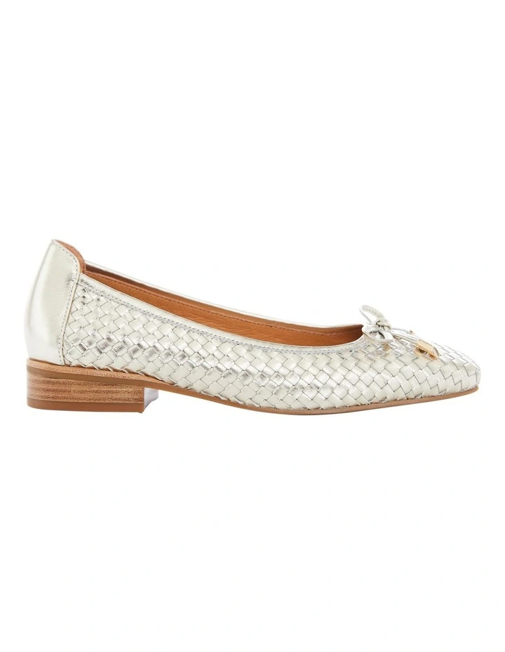 Frances Flat Shoes in Gold Weave image 1