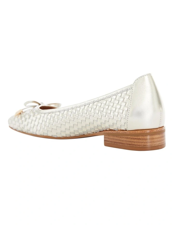 Frances Flat Shoes in Gold Weave image 3